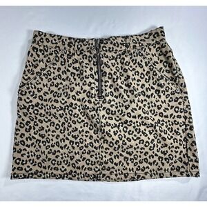 TopShop Moto cheetah print mini skirt women's‎ 8